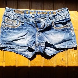 Rock revival jean shorts